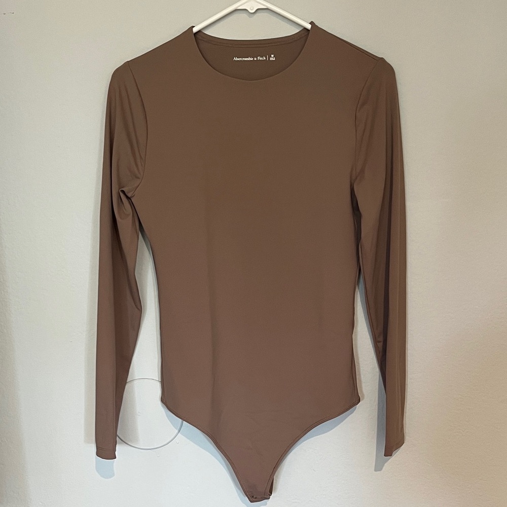 Abercrombie & Fitch Brown Long Sleeve Bodysuit